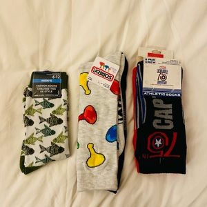 Mens NWT Socks 5 Packs, Various Styles**